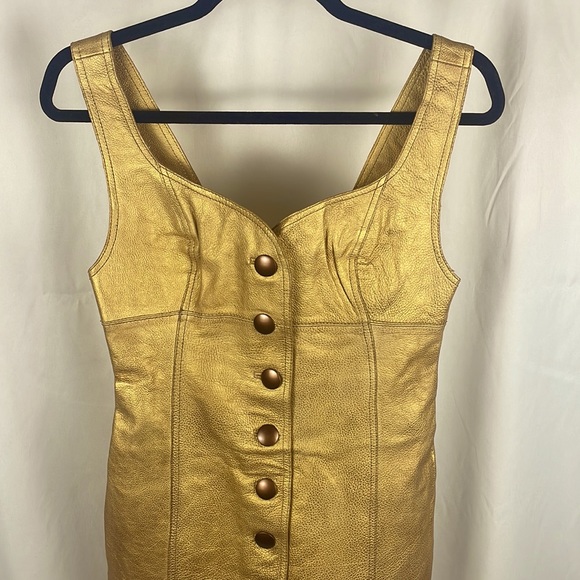 NWT Free People Goldie Mini Leather Dress - Picture 5 of 8
